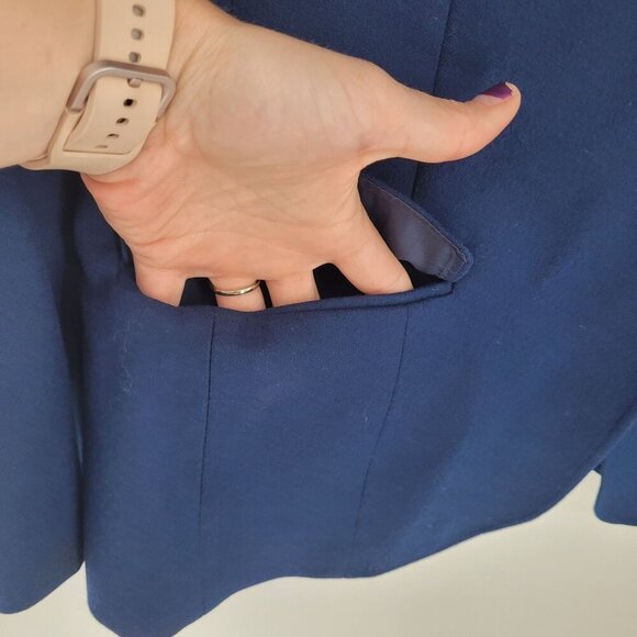 Pendleton womens 16 blue VTG Virgin wool single button blazer with pockets - Picture 5 of 10